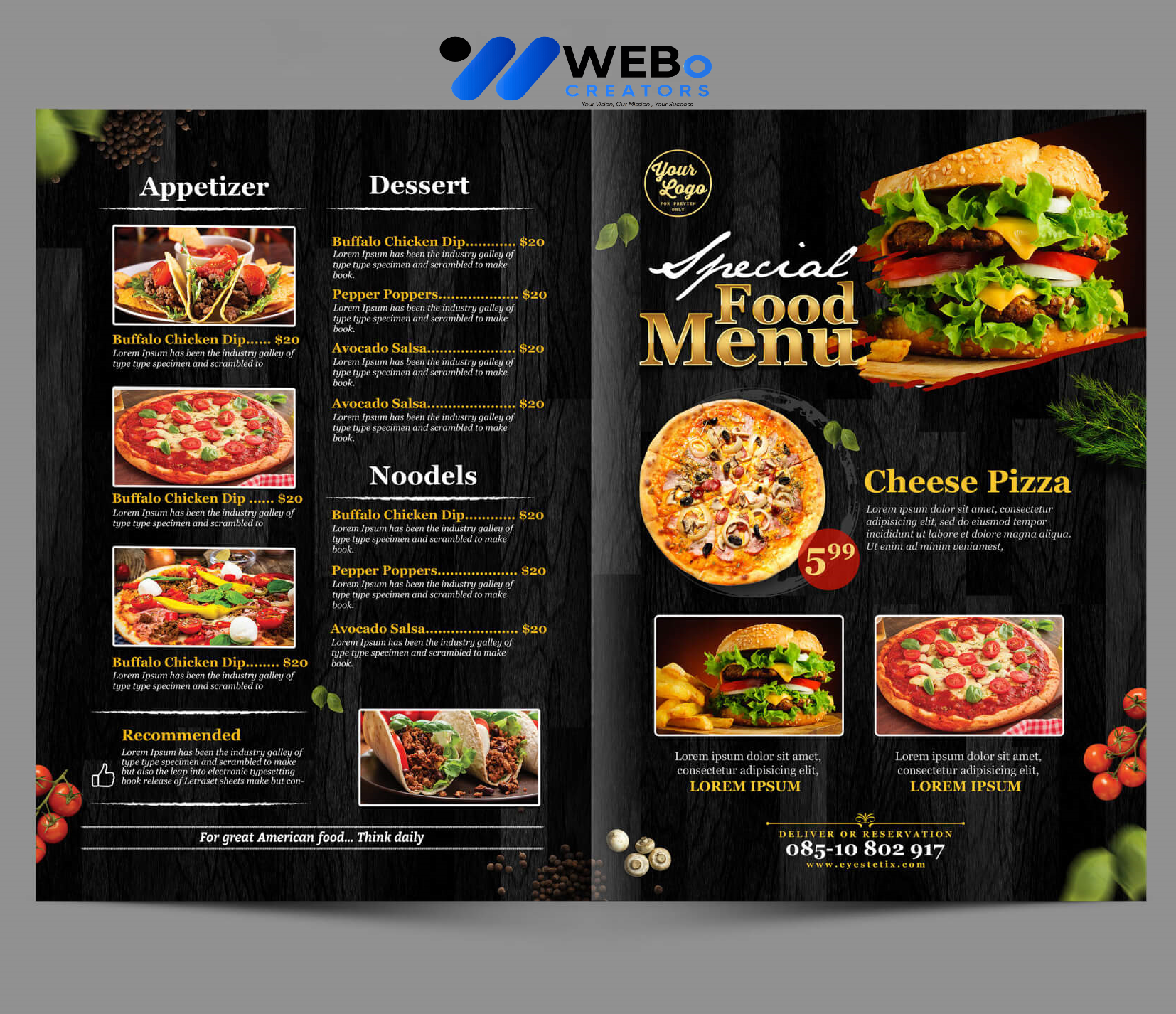 Modern restaurant menu design Mssachusetts ,MA 2026 café menu layout food branding design services
